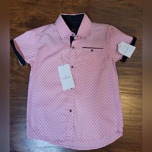 Boys Size 5 Craft+Flow Button down  Pink Shirt